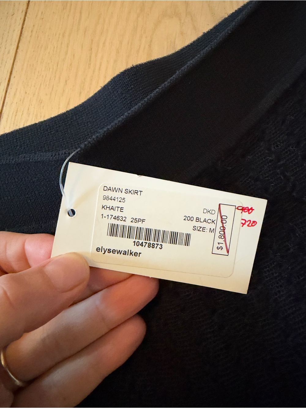 KHAITE Black Maxi Pleated Skirt - Picture 3 of 5